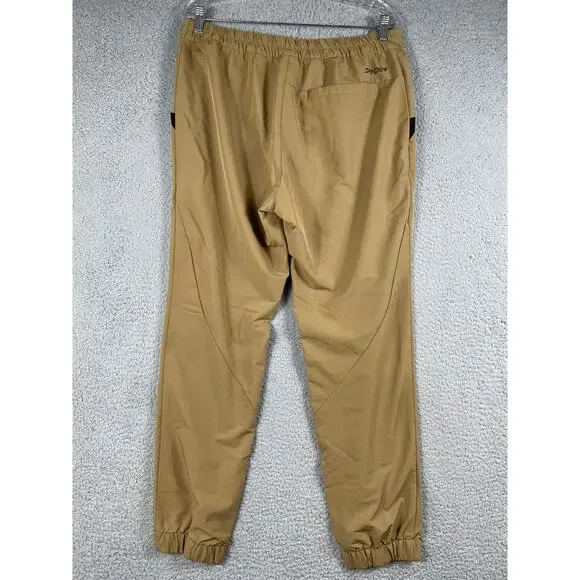 Spyder Men's Tan Joggers With Zipper Size L - Picture 2 of 12